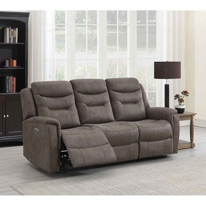 Cenya 200Cm Pillow Top Arm Reclining Sofa, Brown