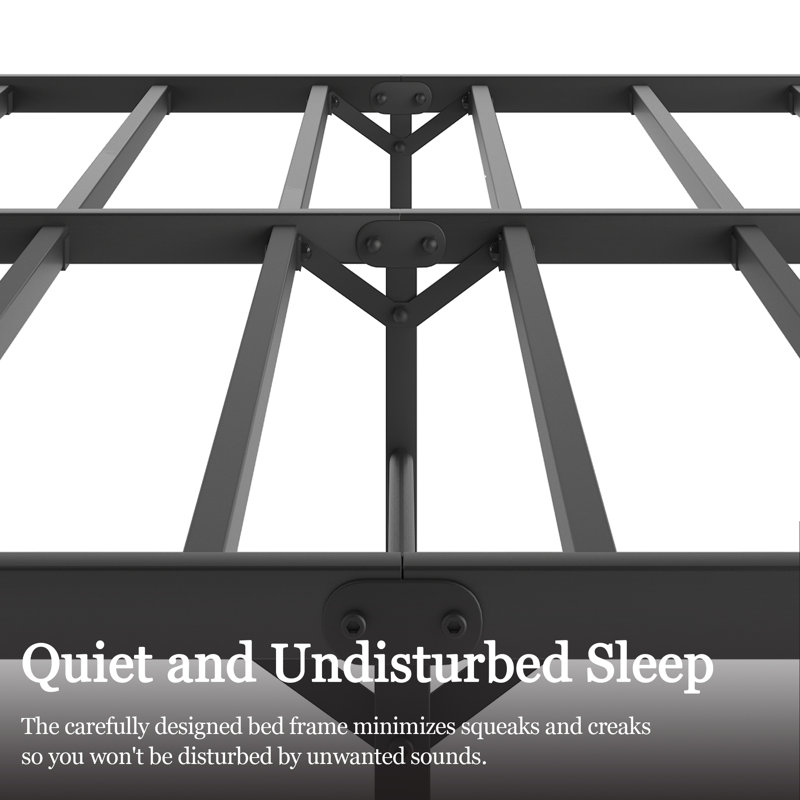 Sturdy And Durable Modern Minimalist Iron Bed Frame, Full