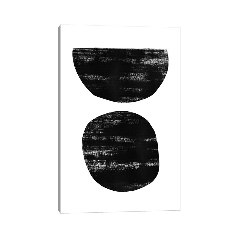 Abstraction I Black by Nouveau Prints - Wrapped Canvas Gallery-Wrapped Canvas Giclée, 152.5 cm H x 101.5 cm W