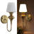 1-Light Modern Rustic Bath Vanity Light With Glass Lampshade, Golden Wall Sconce For Toilet, Hallway, Staircase, Bathroom