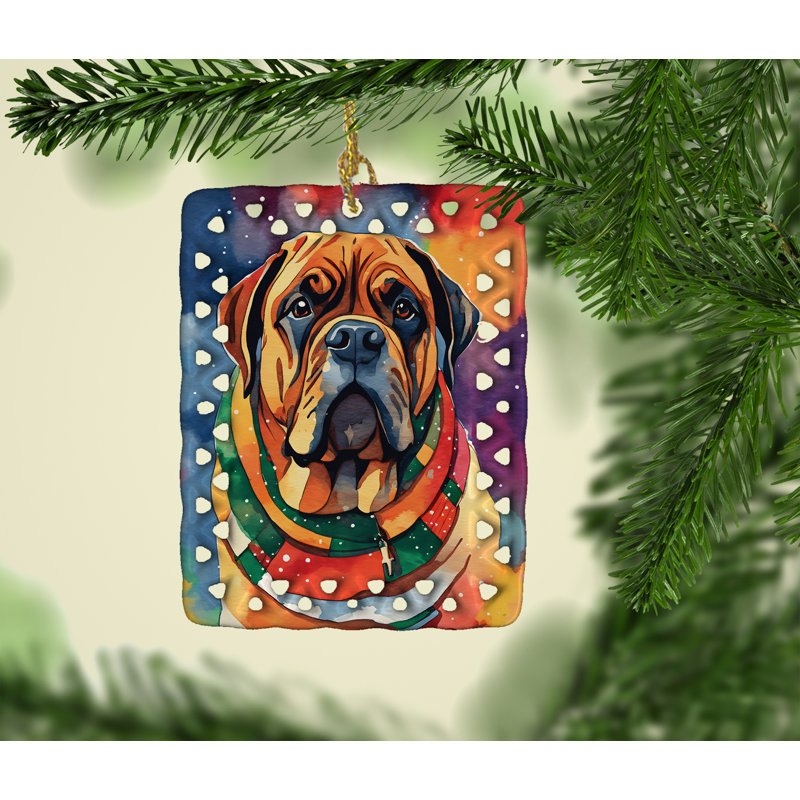 Ornement de Noël en porcelaine Bullmastiff, Bullmastiff 3399