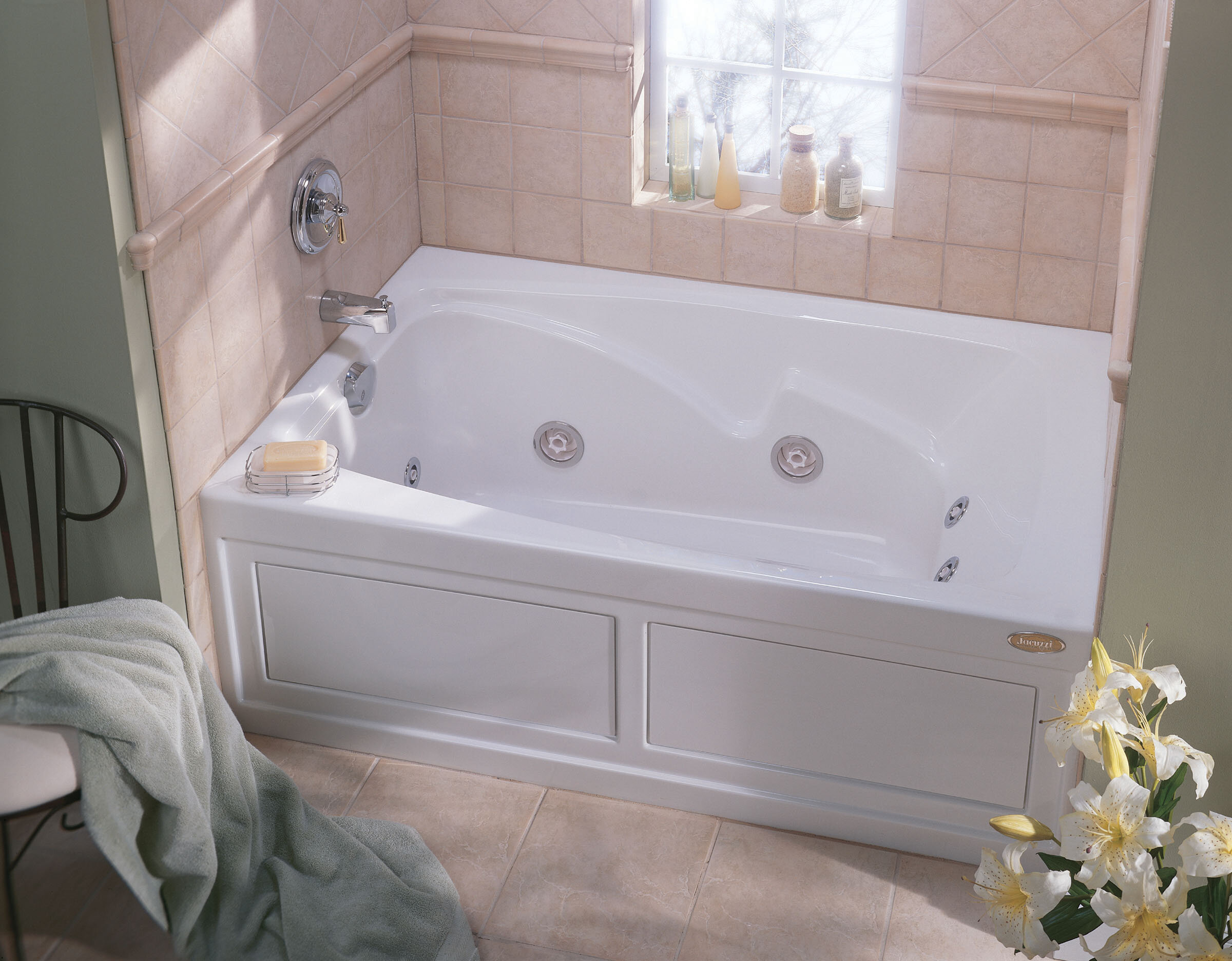 JACUZZI® Cetra® 60 x 32 Alcove Whirlpool Acrylic Bathtub & Reviews |  Wayfair