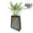 Keter Signature Conic 28.5 Inch Tall Round Large Wood Look Planter for Indoor or Outdoor Flower Pot, Pine