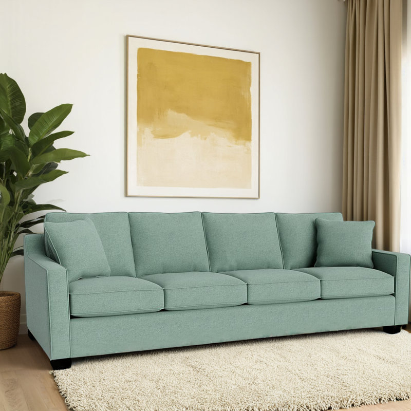 Aceyon Upholstered 102'' Sofa, Espresso, Jango Charcoal