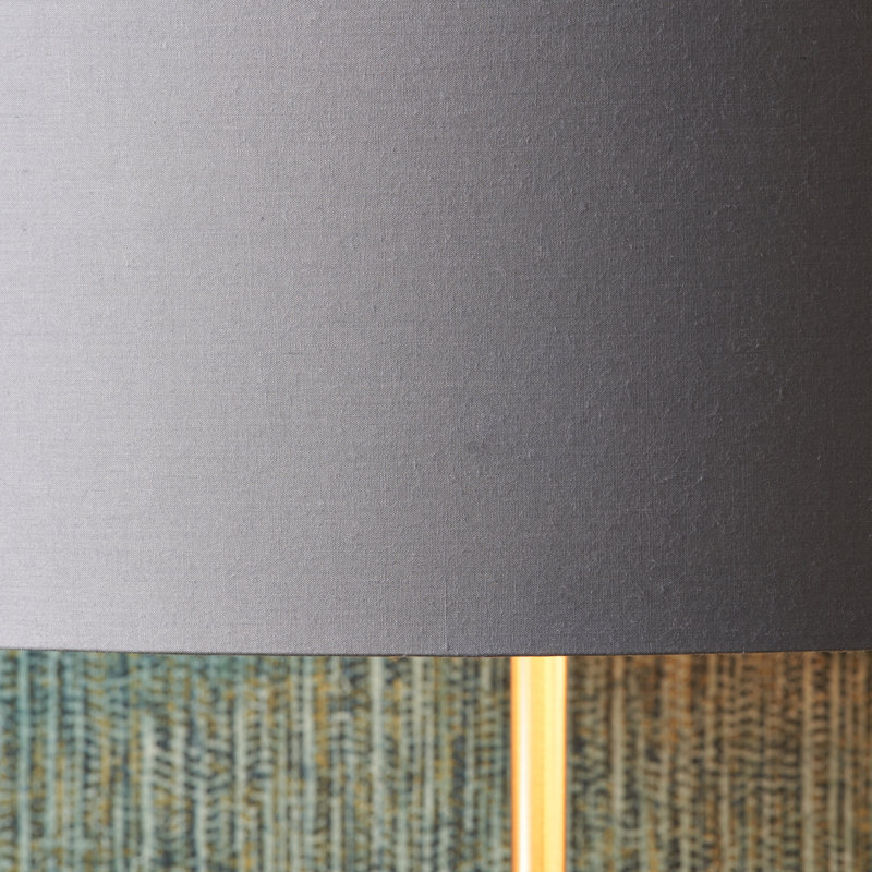 Sundari 159cm Traditional Floor Lamp, Brushed Silver, Gray