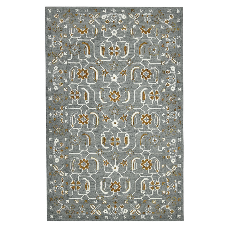 Tapis en laine crocheté à la main Pecos, Rectangle 8 pi x 10 pi