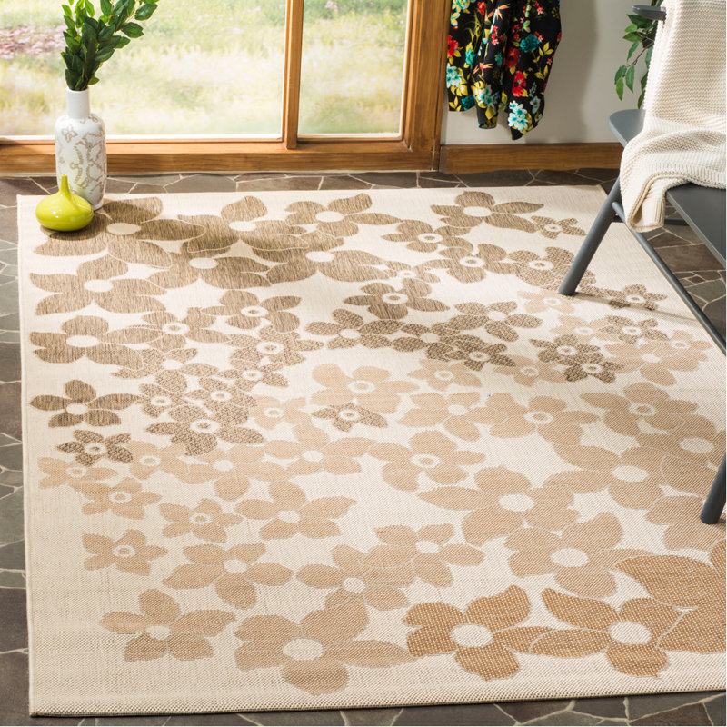 Tapis à motif floral Coreatha Martha Stewart, Rectangle 5 pi 3 po x 7 pi 7 po