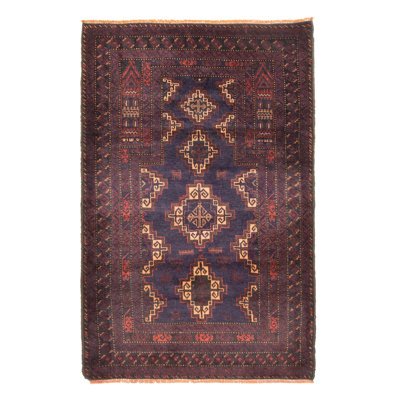 Teimani Navy Rug 3'1" x 4'10"