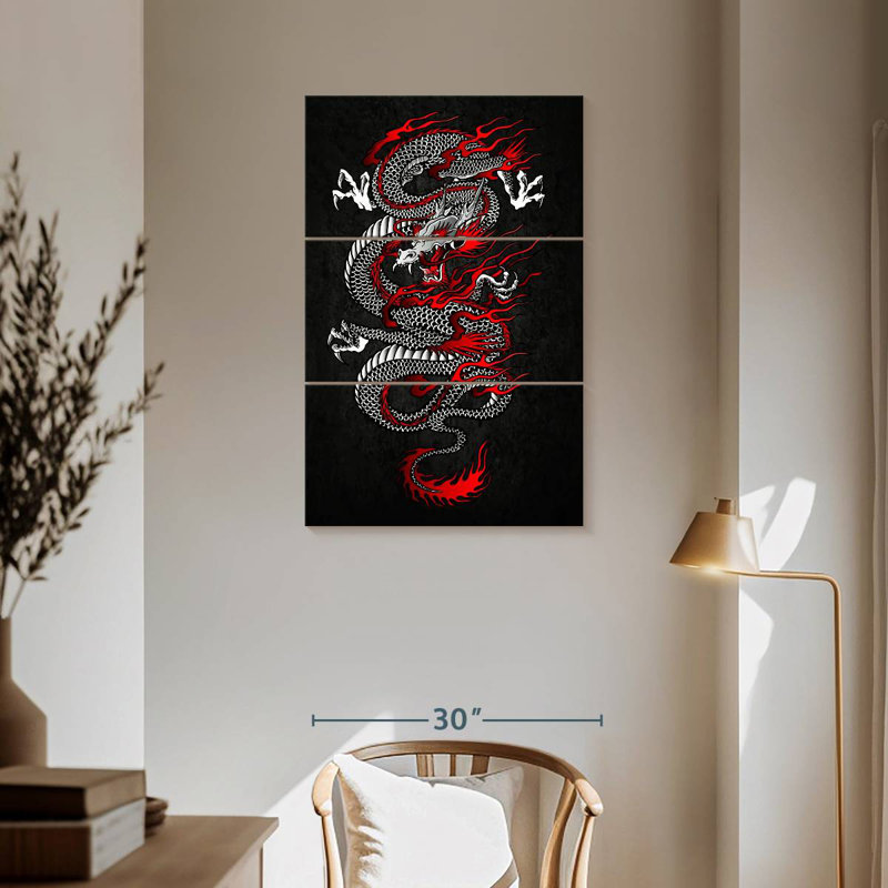 Brampt Mighty Asian Dragon, 57" H x 36" W