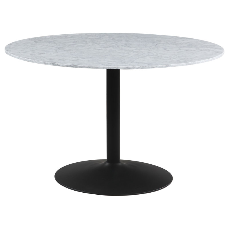 Round Dining Table in White and Black