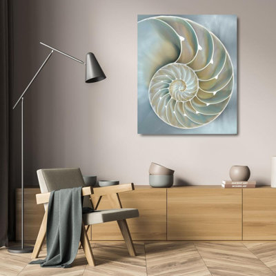 Reproduction d'art sur toile tendue à la plage par Kelly, Caroline Beachcrest Home ™: Nautilus in Blue II