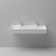 Homary 15.75'' Matte White Resin Rectangular Bathroom Sink