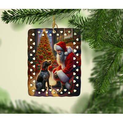 Ornement en porcelaine et père Noël allemand
