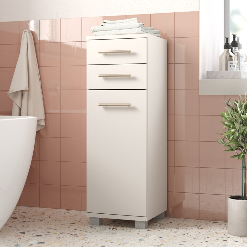 Isola Freestanding Linen Cabinet, White
