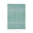 3' X 5' Aqua Teal Blue And Ivory Tribal Washable Indoor Outdoor Area Rug