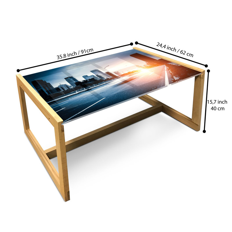 Jaiveon Sled Coffee Table, 90cm H x 62cm W x 40cm D