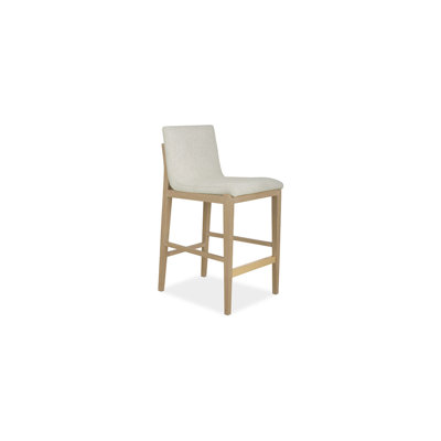 Cavallini Upholstered Stool with Solid Wood Frame