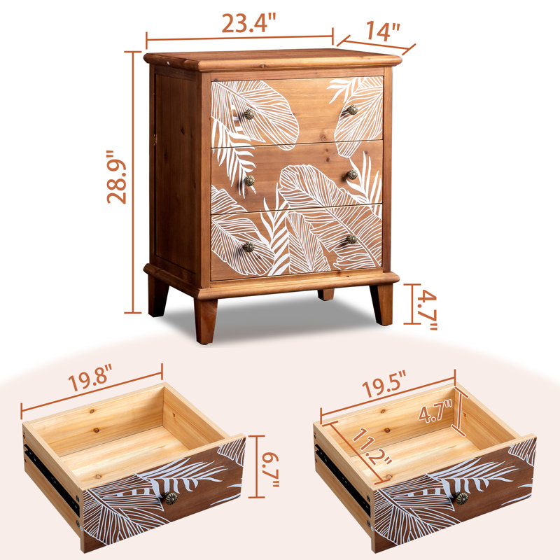 Commode en bois massif