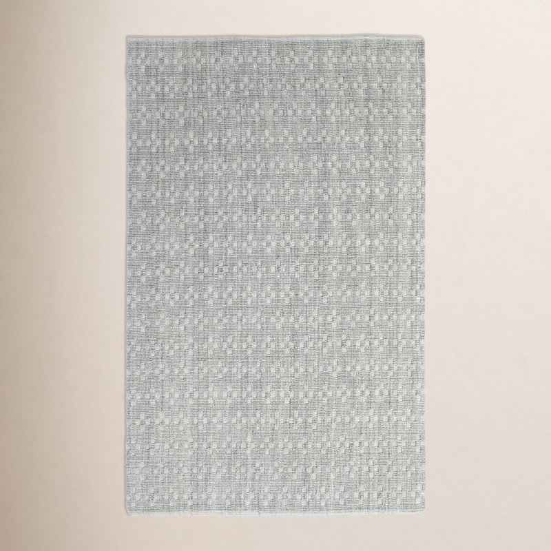 Juno Hand Loomed Recycled P.E.T. Polyester High-Low Geometric Rug , Rectangle 6' x 9'