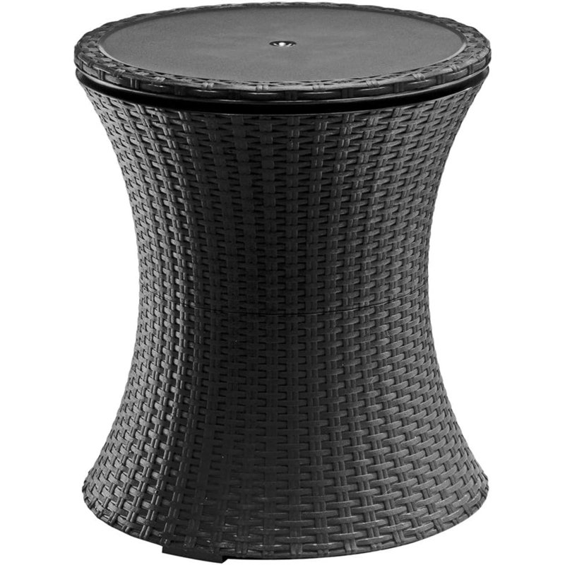Table basse d'appoint pour terrasse et spa Cool Bar avec refroidisseur à bière et à vin 7,5 gallons Cool Bar, Graphite
