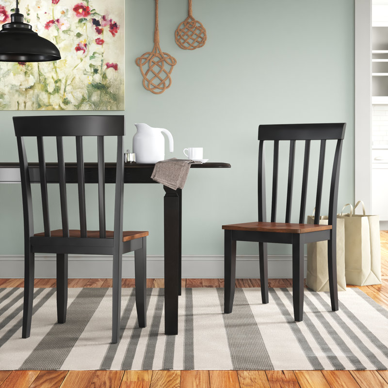 Raffe 18'' H Solid Wood Side Chair, Black/Cherry