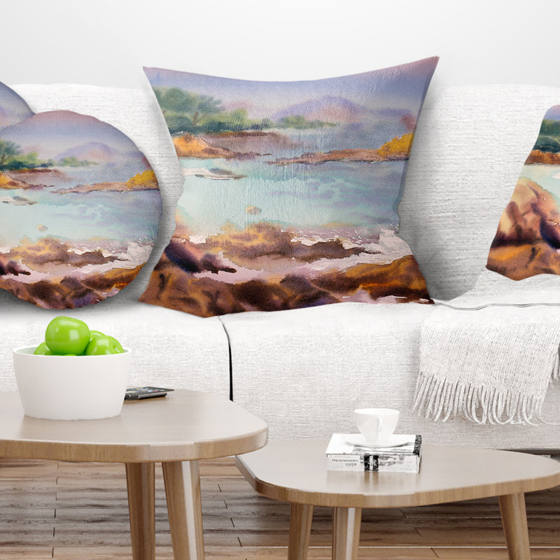 Coussin Seascape, 18 po x 18 po, Carré