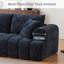 Canapé modulaire rembourré en L 2 pièces avec coussins décoratifs 2 pièces, gauche, bleu foncé-130629705-130629710
