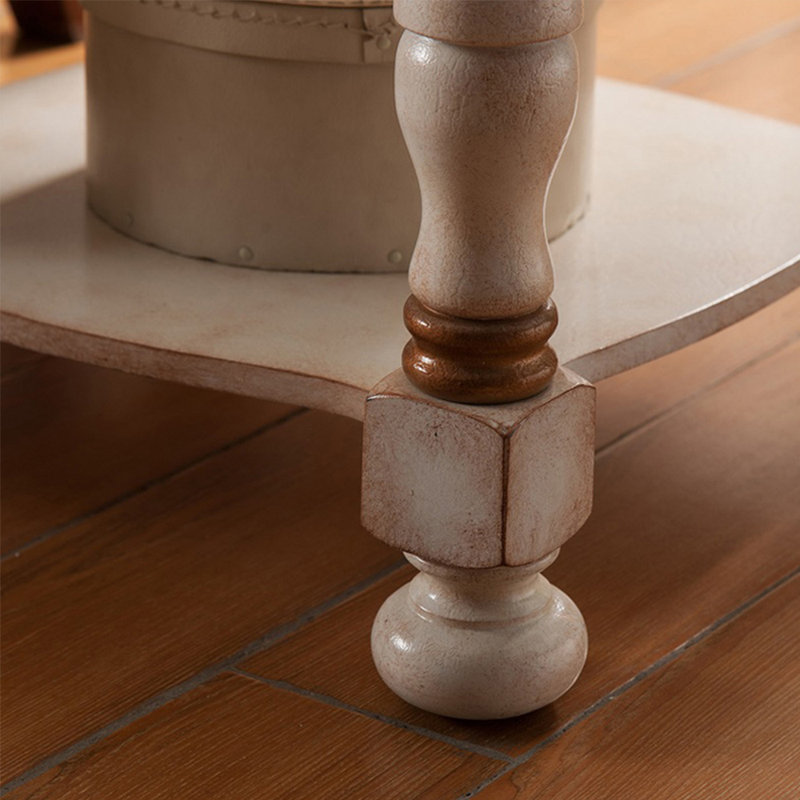 European Style Solid Wood End Table Coffee Table