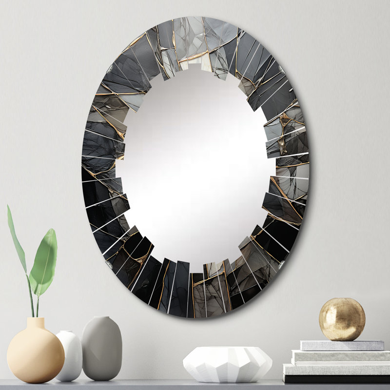 Hesperos - Miroir mural moderne ovale, 30 po x 20 po