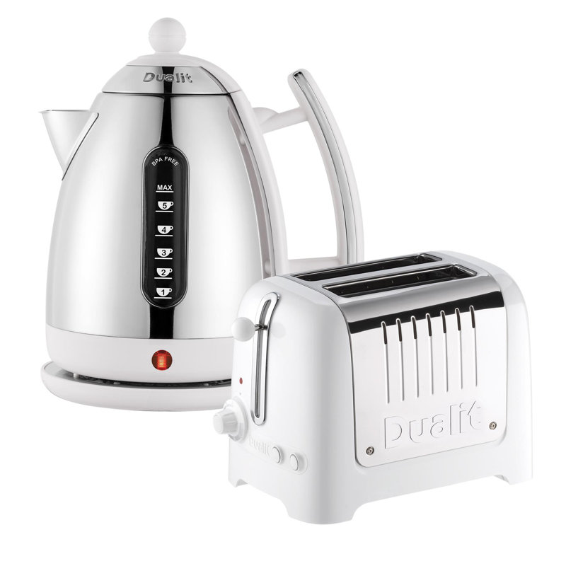 Dualit Lite 1.5L Kettle with 2 Slice Toaster White