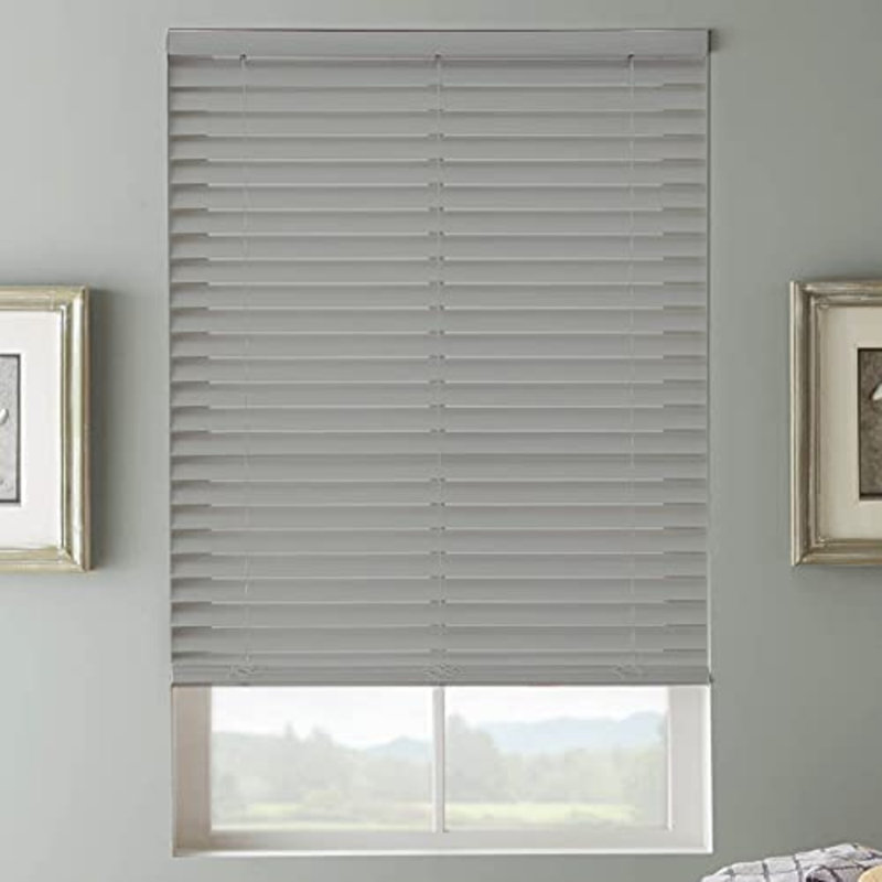 Semi Sheer Horizontal/Venetian Blind, Grey, 120 cm L x 20 cm  W