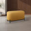  Banc rembourré en tissu jaune avec pieds en métal Glenorie-893970405-893970410