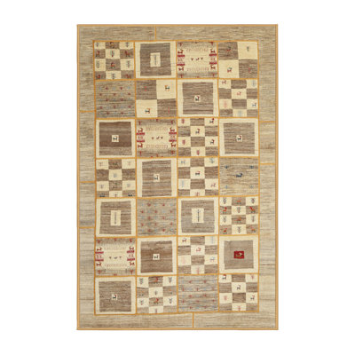 Tapis olive / crème Niesha Southwestern