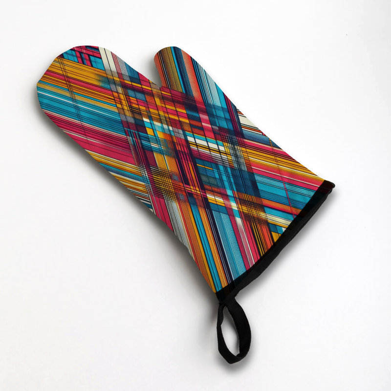 Timeless Plaid Patterns Oven Mitt Cotton Twill