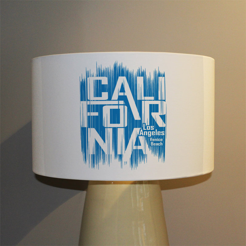 Cotton Drum Lamp Shade ( Uno ), 22cm H x 25cm W x 25cm D