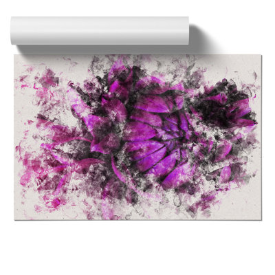 Purple Flower Watercolour - Frameless Print