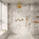 22" Wall-Mount LED Bluetooth Music Thermostatic Rainfall Complete Shower System with Rough in-Valve