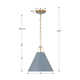 Kinston Single Light Metal Dimmable Pendant