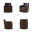 Fauteuil club pivotant en cuir véritable Arsim-898772356