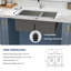 Évier de cuisine en acier inoxydable à double cuve 50/50 avec accessoires-86385616-129912216