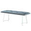 Banc rembourré en velours Onetha en gris et chrome