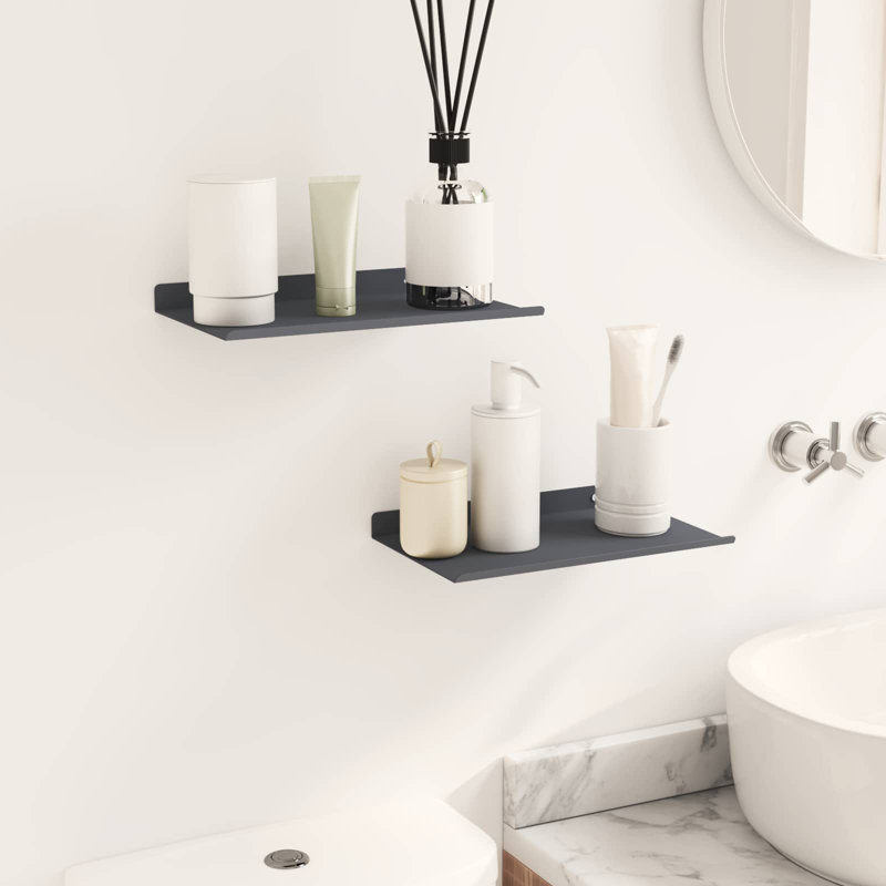 Steel Floating Shelf, Anthracite