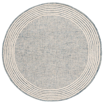 Kevionna Ebony Hand Tufted Wool And Cotton Bordered Rug