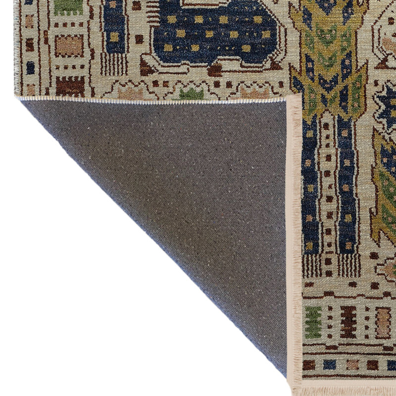 Tapis décoratif rétro à motif traditionnel multicolore Aurelina, Rectangle 2 pi 8 po x 5 pi