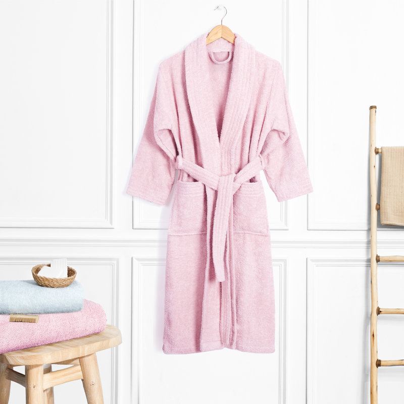 Peignoirs 100% coton turc, robes de chambre légères et absorbantes, 3TG, Rose