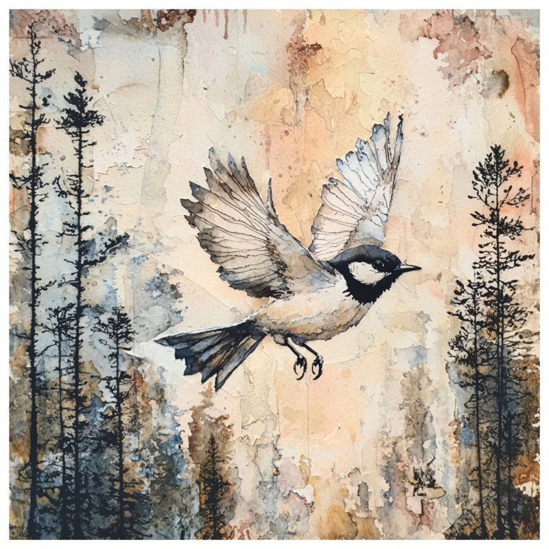 Oiseau aquarelle en vol Housses de couette, Très grand lit