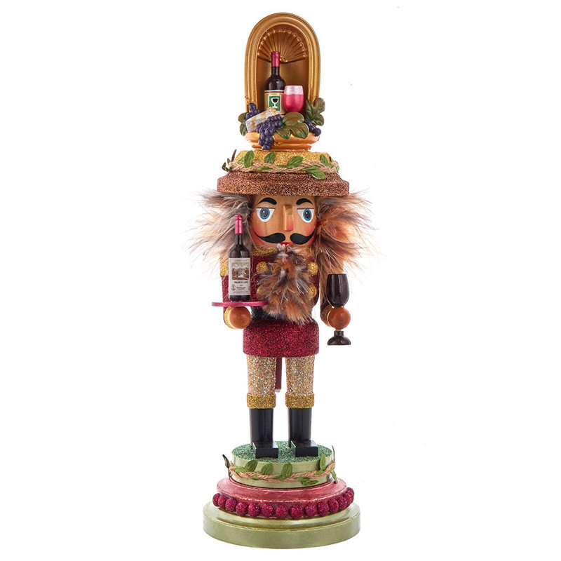 Kurt Adler Hollywood Nutcracker, Wine, 15in