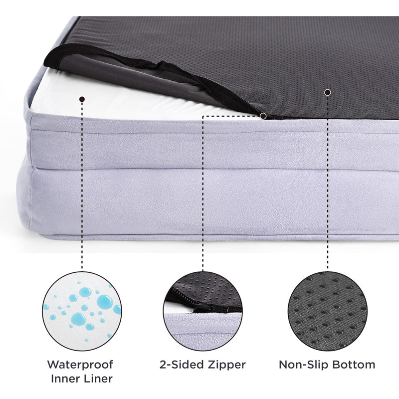 Lit confortable pour chien, H 6,5 po x l 28 po x P 38 po, Lavender