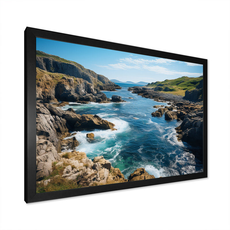 Canada Terre-Neuve Canada - impression sur toile, Cadre photo noir, H 30 po x l 40 po x P 1,5 po