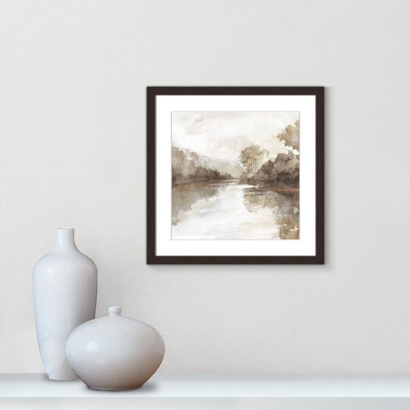 «Fall Nature Print» par Eva Watts, Open Grain Walnut, Imprimé mat, L 17 po x H 17 po